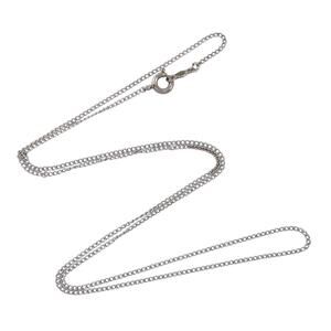 Curb Link Chain Necklace | Vintage Sterling Silver 925 18"
